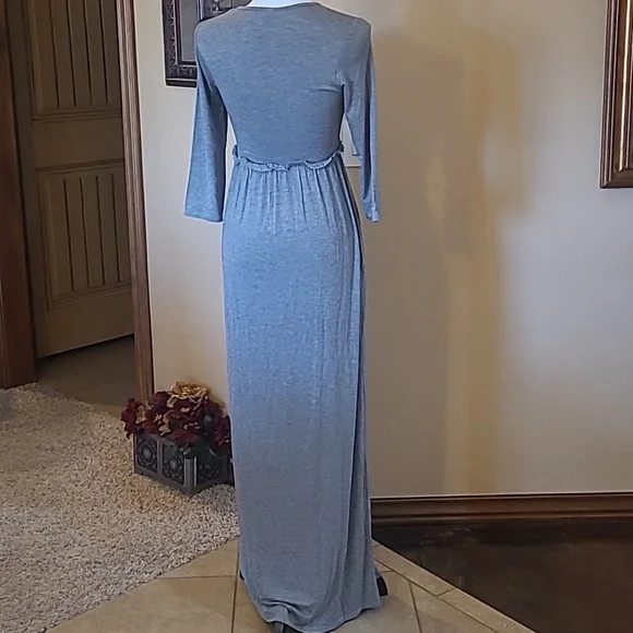 Bellamie NWOT Maxie Dress Size Small Gray Long - Picture 5 of 7